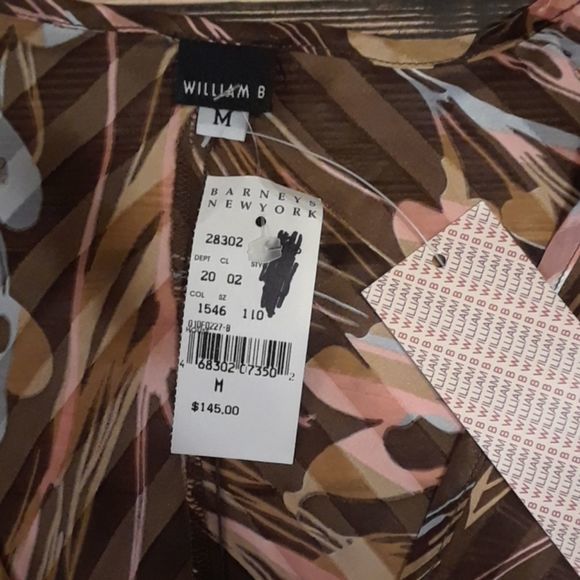 William B Silk Sleeveless Sheer V-Neck Blouse M‎ - Picture 3 of 6